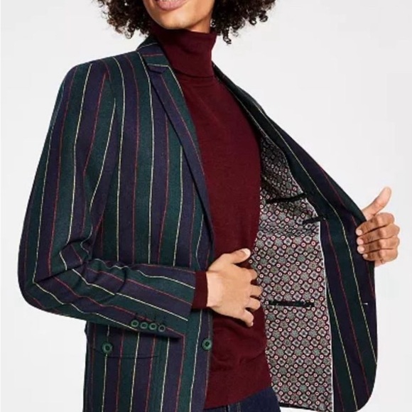 PAISLEY & GRAY 2 piece suit Ivy League Striped Wool Suit Slim fit NEW with tags - Picture 3 of 7